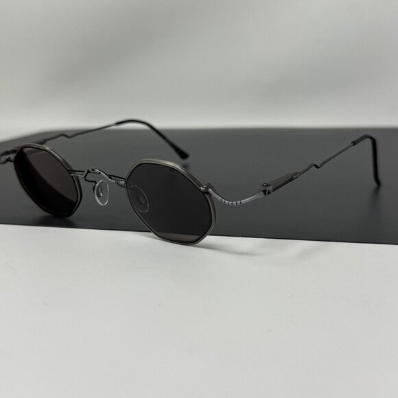 Jonathan Cate Eyeglasses Frames Mayaman 39 [] 28 Gray W Black Stripes Geometric - Picture 4 of 16